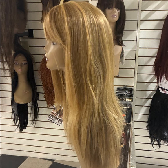Back In Stock - Human hair Wig Long strawberry blonde bangs 2020